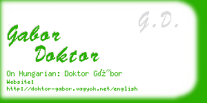 gabor doktor business card